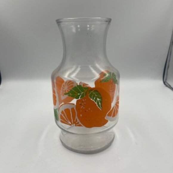Vintage Anchor Hocking Orange Juice Carafe Pitcher Mid Century 1950s - Picture 3 of 10